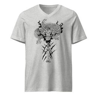 V-Neck T-Shirt | Samurai & Dragon